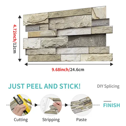 मोटी छीलने और चिपकाने वाली रसोई बैकस्प्लैश टाइल, रसोई बाथरूम बैकस्प्लैश के लिए संगमरमर डिज़ाइन वाली स्वयं चिपकने वाली दीवार टाइलें 8 best sales रसोई के लिए बैक स्प्लैश - №5