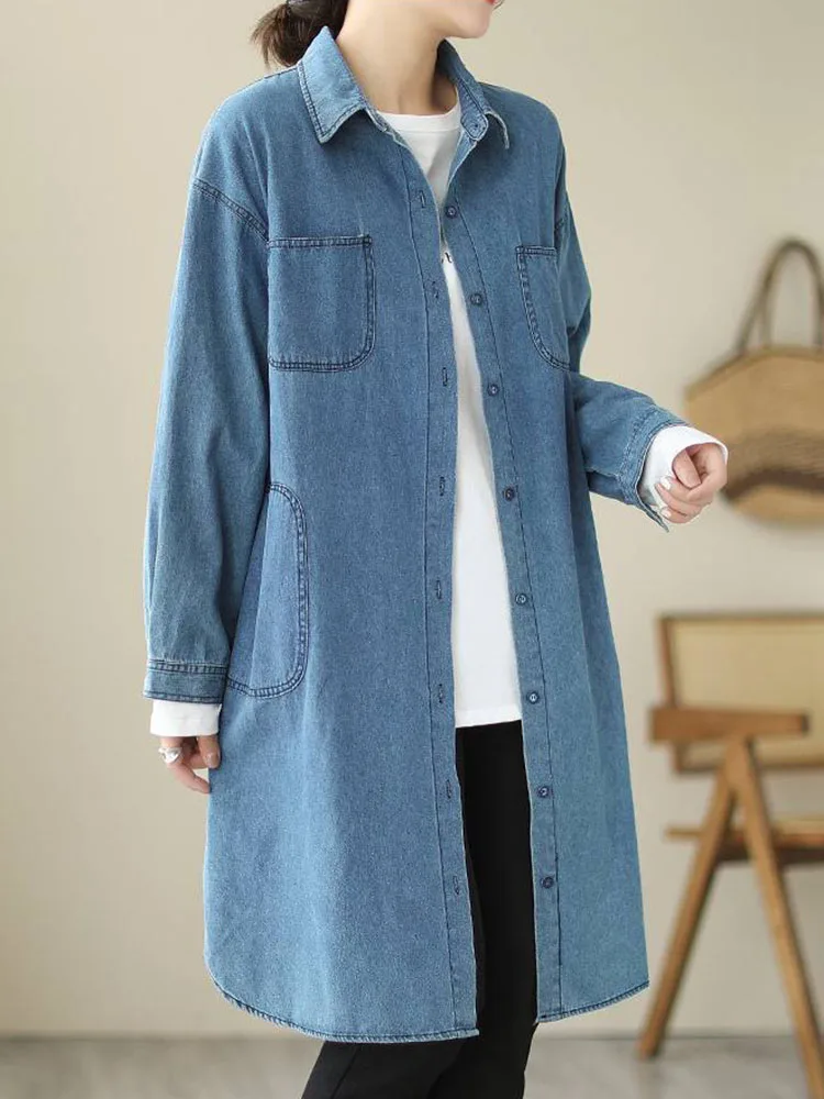 Coreano vintage baggy denim jaquetas único breasted manga comprida topo jaquetas feminino casual solto moda chaquetas casaco