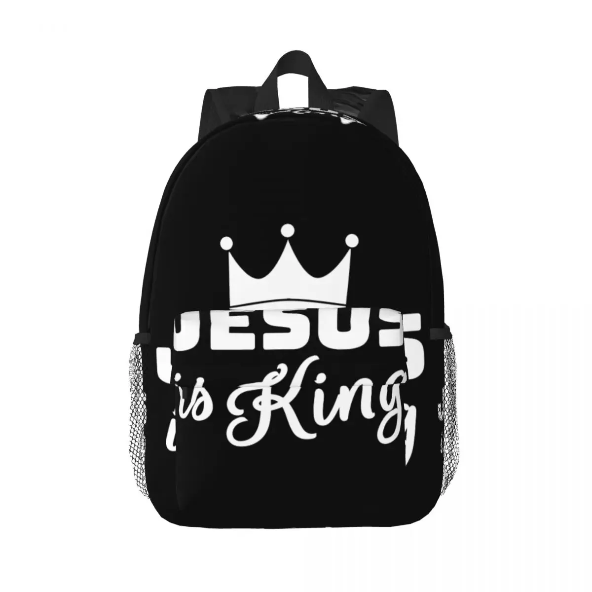 

Jesus Is King Backpack Middle High College School Student Bookbag