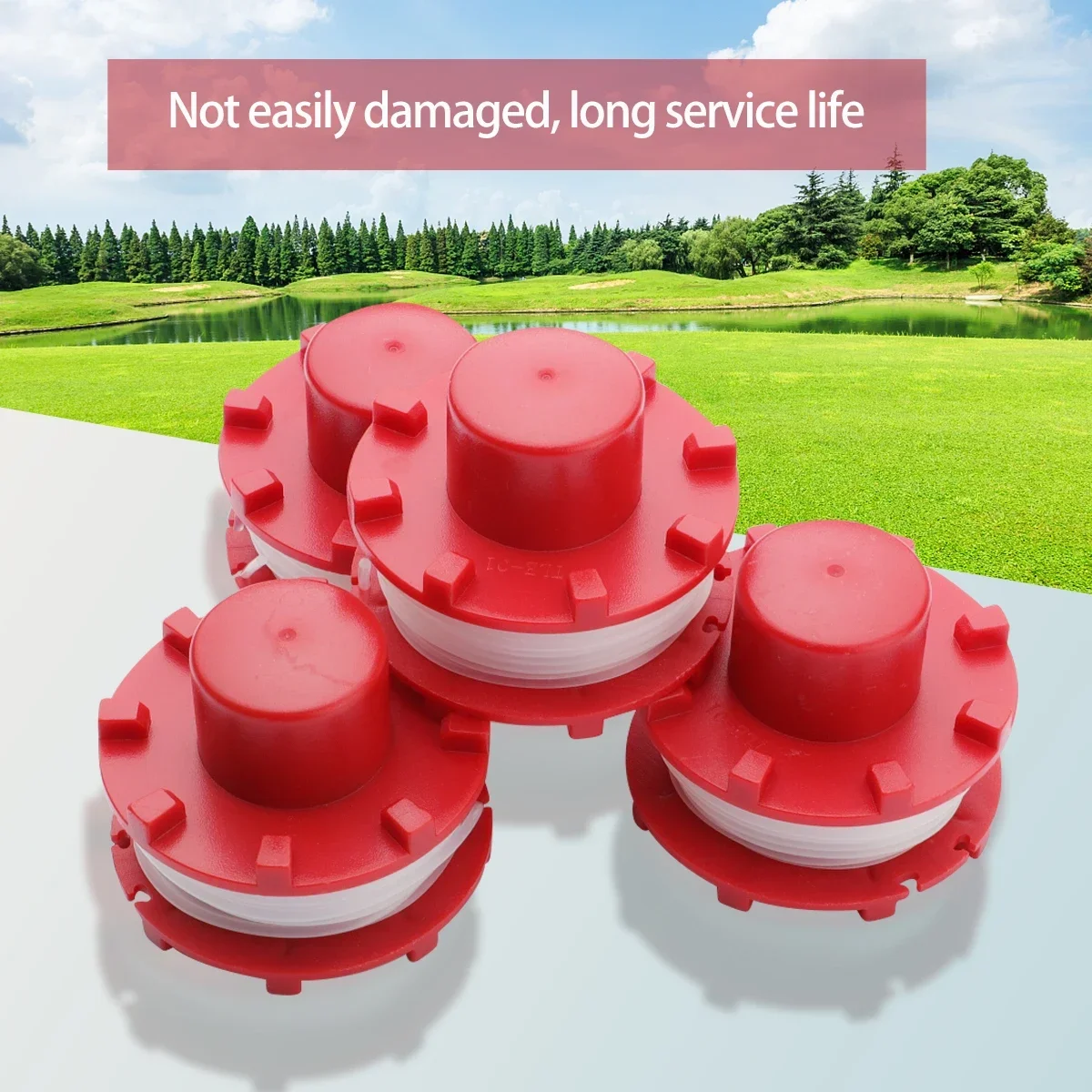 4 PCS Red Line Spool Trimmer Coil For Einhell Rasentrimmer GE-CT 36/30 Li E SOLO, AGILLO 36/255 BL, AGILLO 18/20