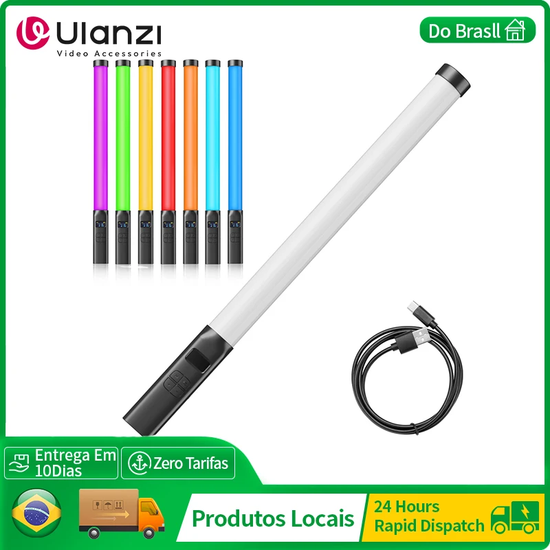 Ulanzi VL119 Handheld RGB Colorful Stick Light 19.68 inch Handheld LED Light Wand CRI 95+ 2500K-9000K Photography Studio Lamp