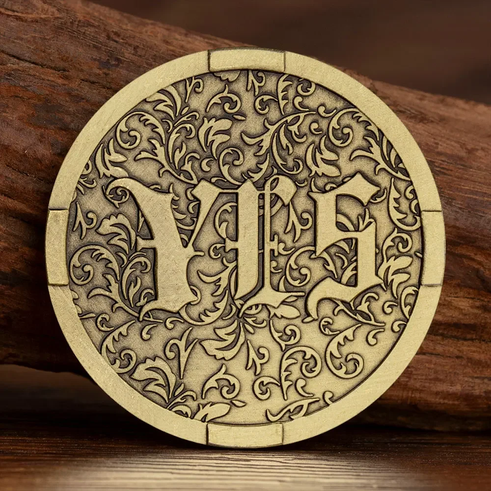 الرجعية نعم أو لا البرونزية مطلي عملة تذكارية غير عملة تذكارية عملات تحصيل هدية الفن الحرفية #2