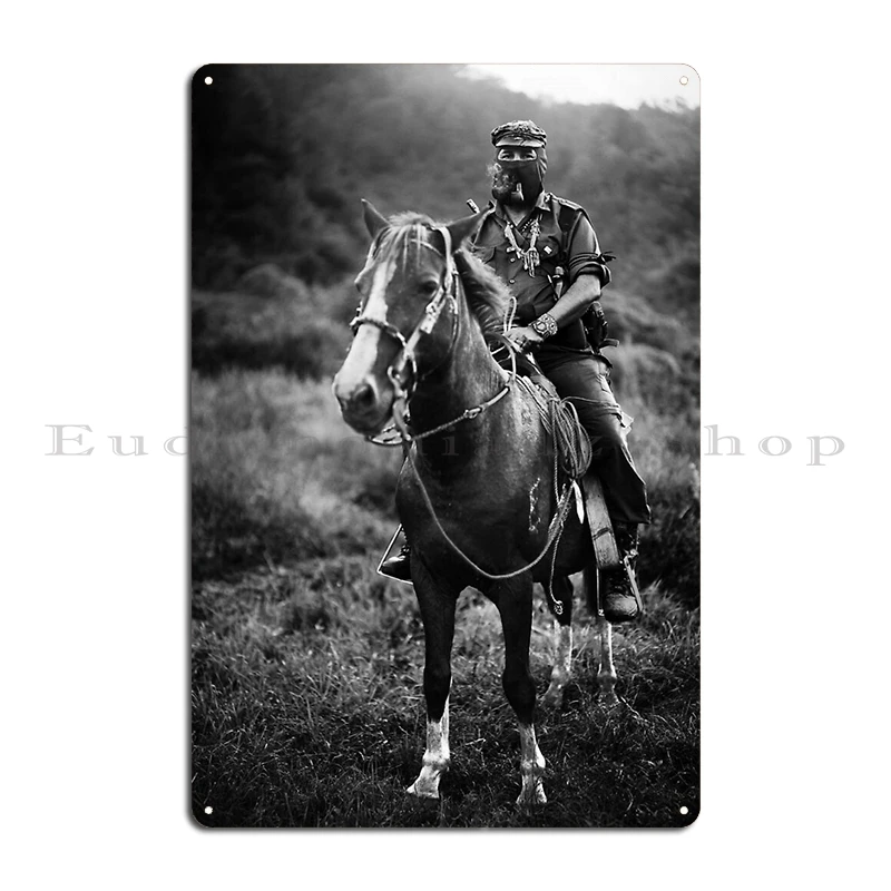 Subcomandante Marcos EZLN Metal Sign Mural Retro Designing Cinema Garage Decoration Tin Sign Poster