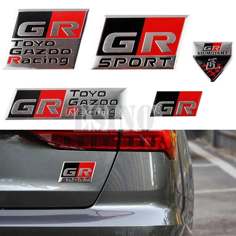 Car Styling Gazoo Racing  GR GR Sport 3D Car Aluminium Alloy Badge Adhensive Metal Emblem Decal for Toyota Supra AE86 GT86