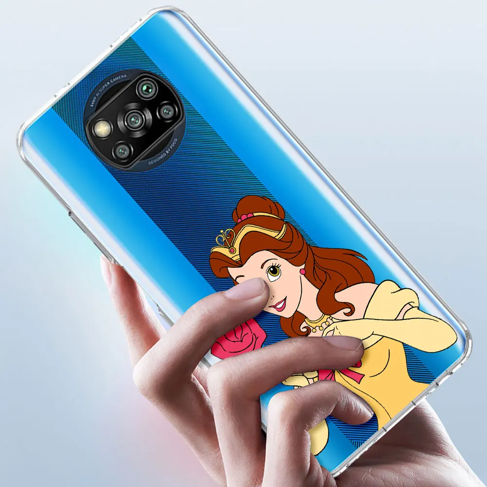 Cute Beauty and the Beast Case for Xiaomi Poco X6 M3 X4 X5 F3 X3 NFC F4 GT M5 M5s Pocophone F1 F5 M4 F2 Pro TPU Soft Phone Cover