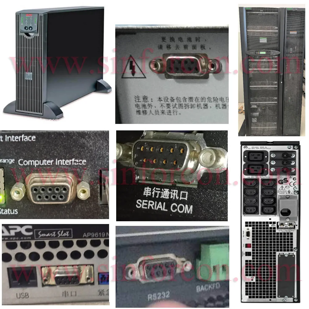 940-0024C APC Schneider SUA1000/1500/2200/3000/5000 9pin Com/Serial/RS232 Cable, PC Config Console Program Cable