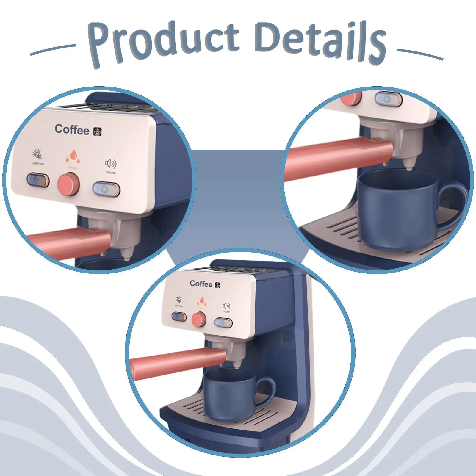 Koffiezetapparaat voor kinderen, vroeg educatief speelgoed voor kleuters, leeftijd 3+, festivalverjaardagscadeaus