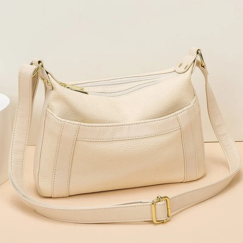 

Classic Elegant Leather Messenger Bag For Ladies Women's Shoulder Bag Crossbody Bag Luxury Brand
