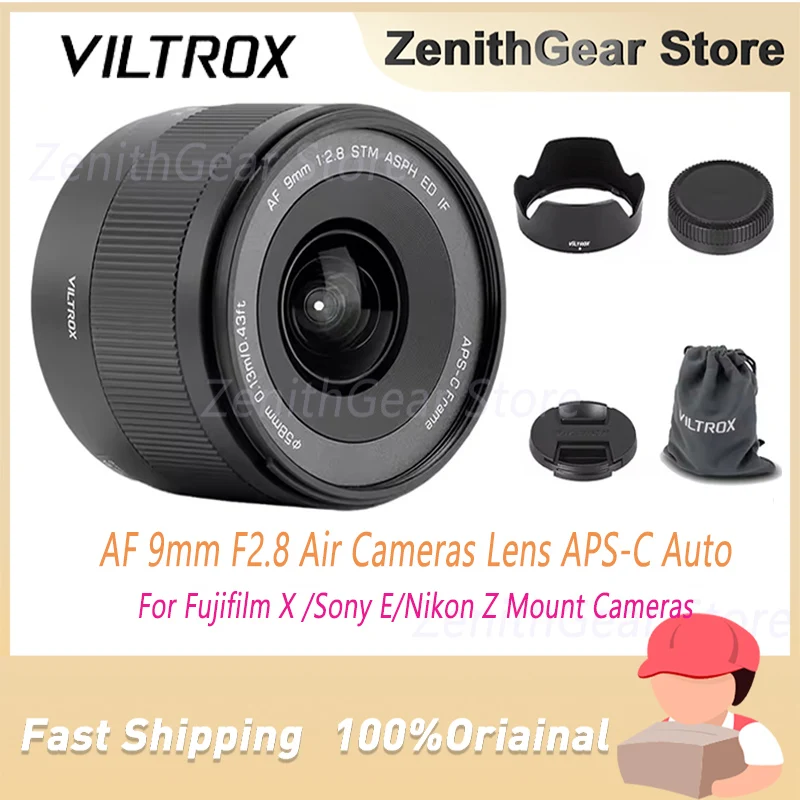 Viltrox 9mm F2.8 aire Auto foco Ultra ancho APS-C lente principal para Sony montura electrónica ZV-E10 ZV-E10II A6400 Nikon z-mount Z30 Z6III