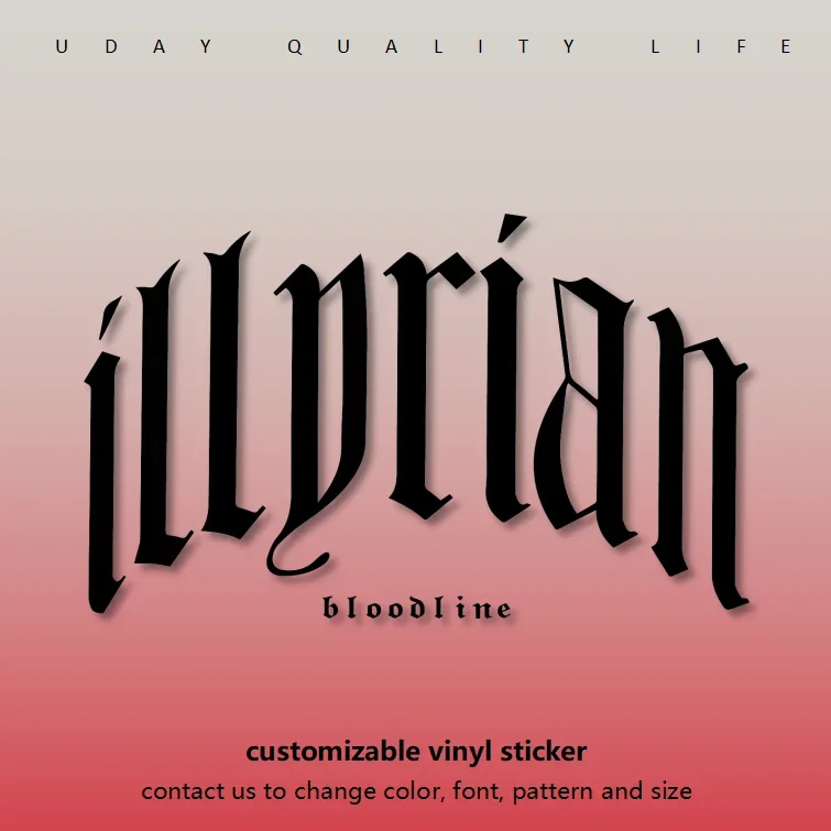 illyrian Customizable Vinyl Sticker Decal for Motor Guitar Bass Wall Car Bumper Waterproof