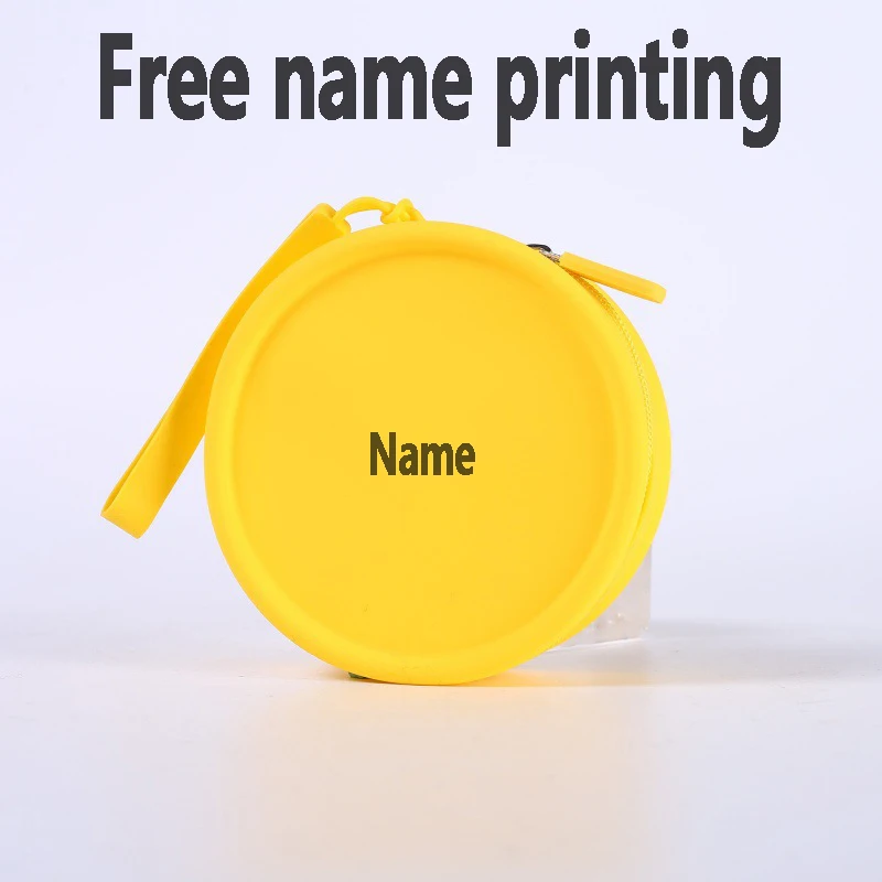 Silicone storage bag, waterproof with zipper, free name printing, makeup wallet, high-end storage, personalized customization, h