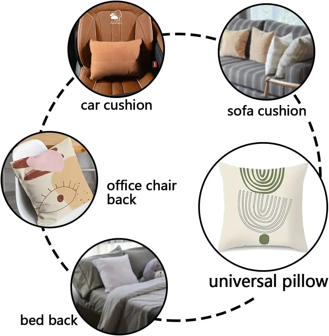 4 Piece  Linen cushion cover 45x 45, pillow cover sofa decoration, for sofa, living room, home decoration