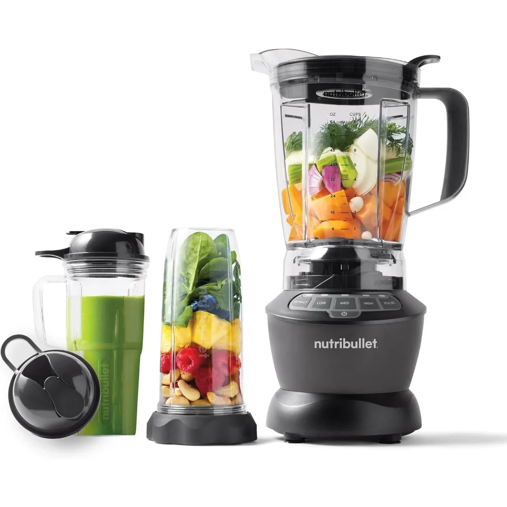Combinação de liquidificador de alta potência de 1200 W com jarro e copos para smoothies, sopas, molhos
