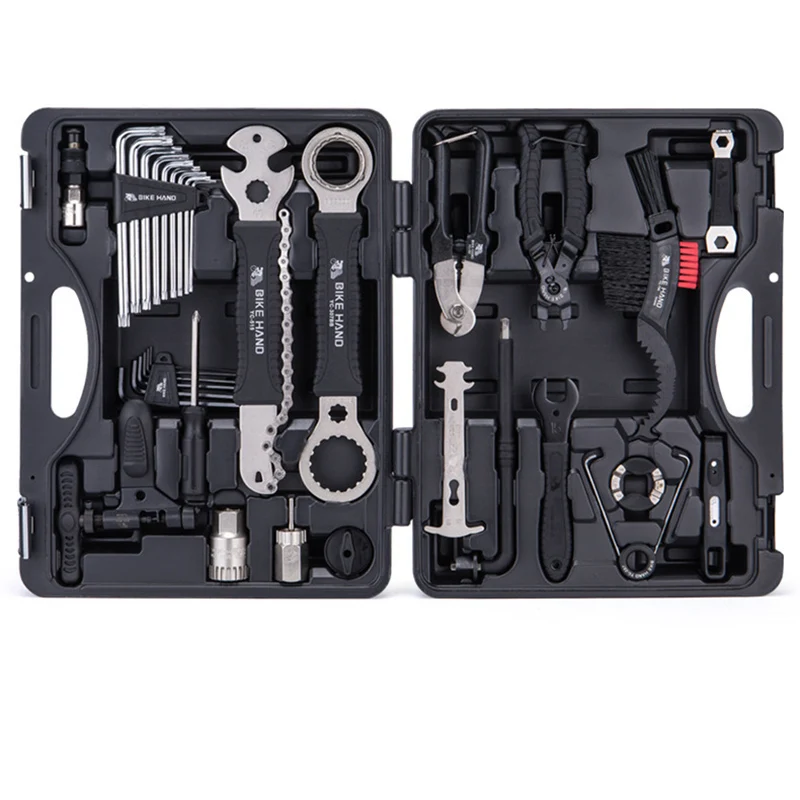 Bicycle Repair Tools Box Bike Multitool Kit Set for MTB Road Bike Home Maintenance Repair Tire Lever Chain BB 20pc Repair Tools