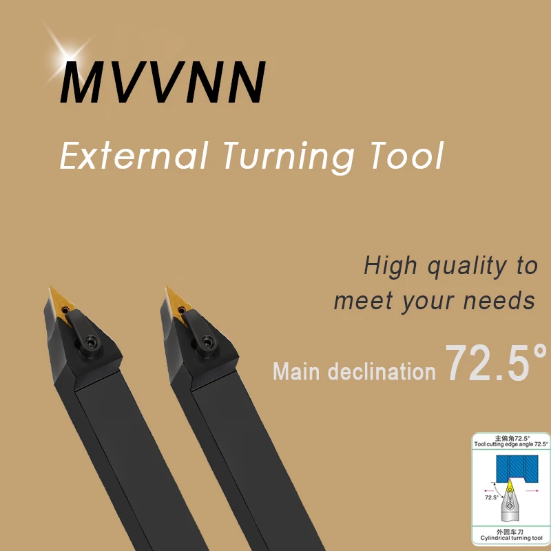 

MVVNN1616K16 MVVNN2020K16 MVVNN2525M16 External Turning Tool Holder Metal Lathe Boring Bar Cutting Accessories CNC Lathe