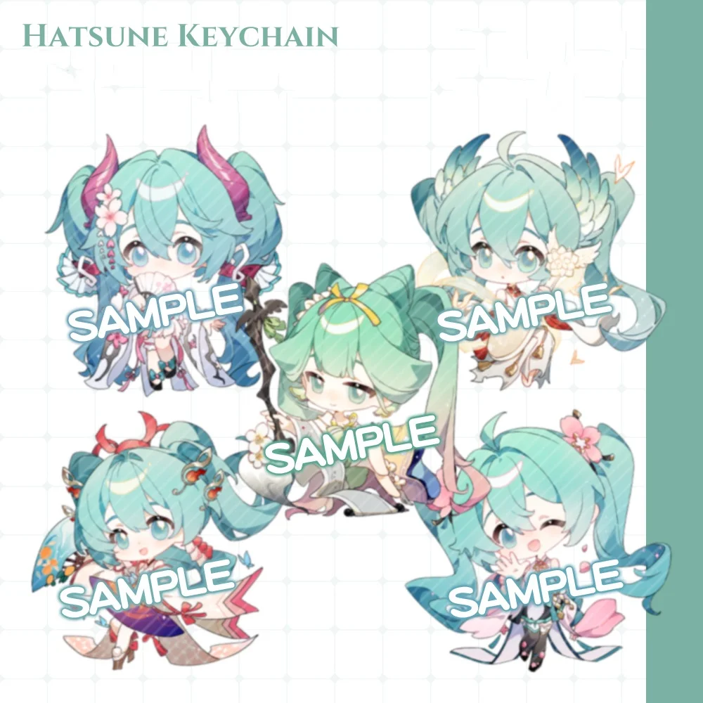 

New Hatsune Keychain Uniform Series Cartoon Anime Cute Pendant Key Ring Backpack Jewelry Accessories Badge Gift Peripheral