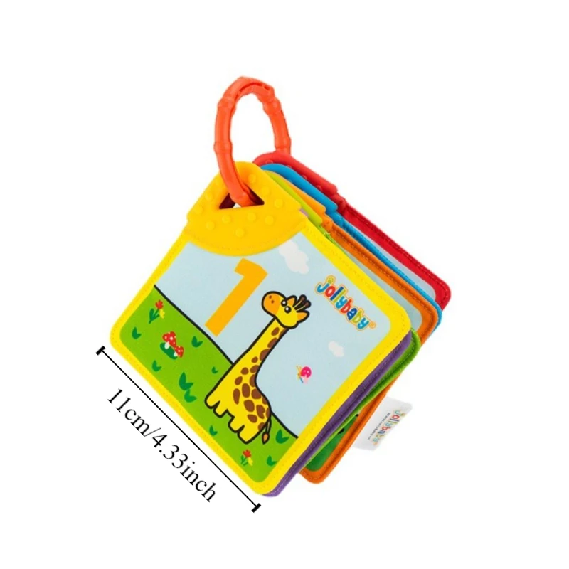 Cloth Baby Soft Cloth Book Tearproof Educational 3D Baby Cloth Book Sensory Animal Cognitive Kids Crinkle Book Kids Infants