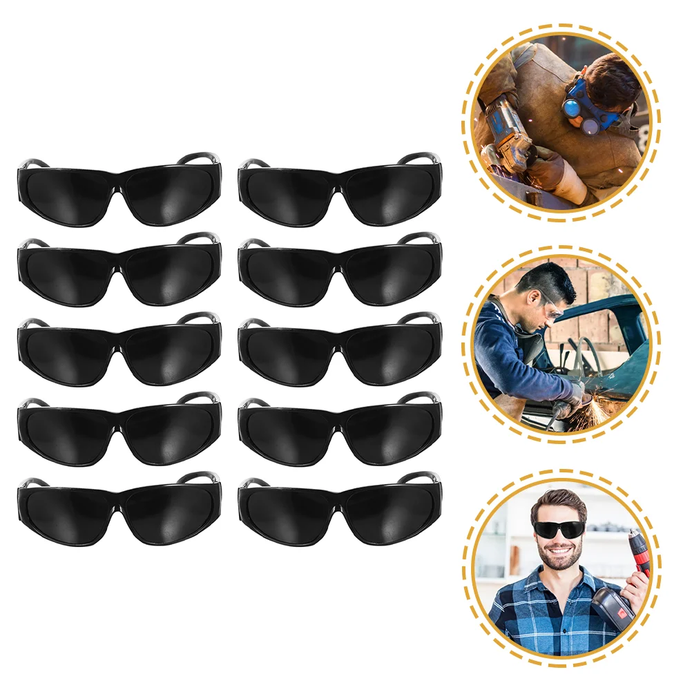10 Pairs Safety Eyes Goggles Protective Glasses Welding Protective Glasses Gas Welding Glasses Safety Goggles for Welding