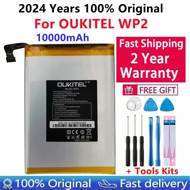 

100% Original Battery For OUKITEL WP2 Battery 10000mAh Bateria Batteries+Tools