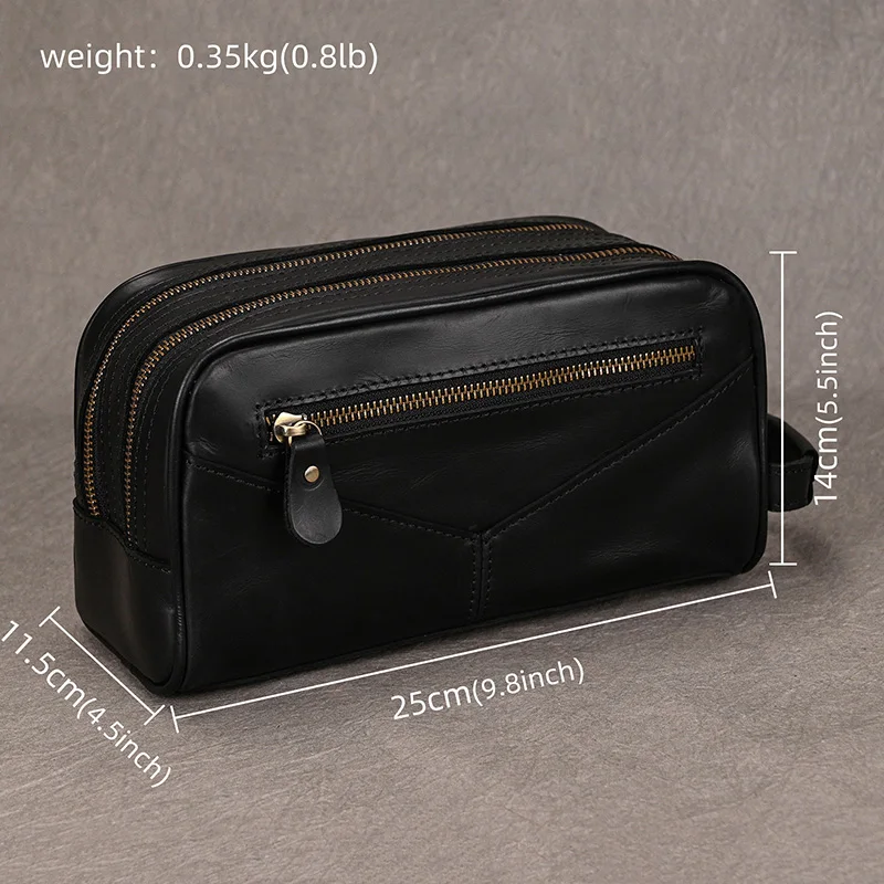 New Designer Men\'s Stroage Bag For Travel Wash Bags Clutch Bags Men Women Make Up Bags Genuine Leahter Durable Clutches Large