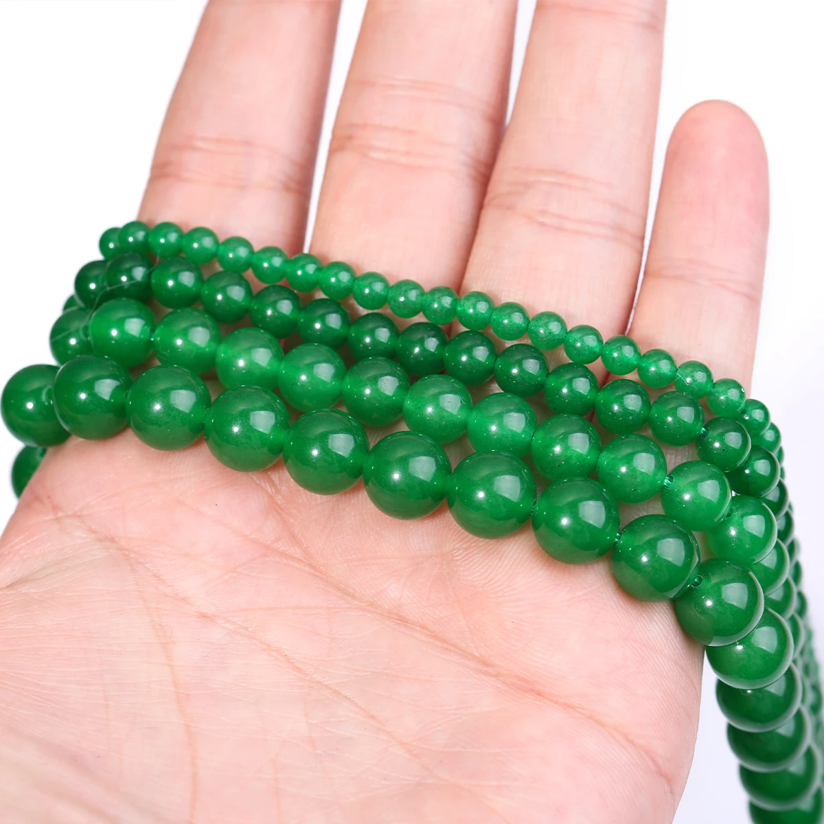 Malay Jade Natursteinperlen, Tianhe-Stein, runde lose Steinperlen für die Schmuckherstellung, DIY-Armband, Ohrringe, Zubehör – Detail 5