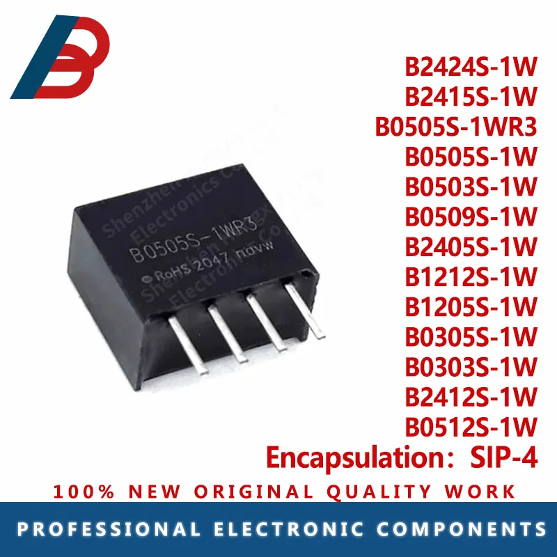 5PCS package SIP-4 B2412S-1W B1212S-1W B0505S-1W B0303S-1W B2424S-1W B0305S-1W B0509S-1W B2415S-1W B0512S-1W B1205S-1W B0503S-1W