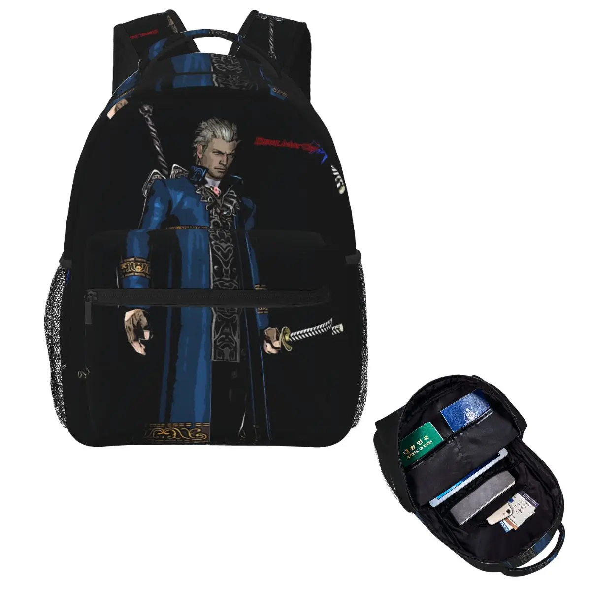 

Vergil From The Devil May Cry Series Backpack Hot Sale Daypack Large Capacity Children BookBag School Bag Shoulder Bags