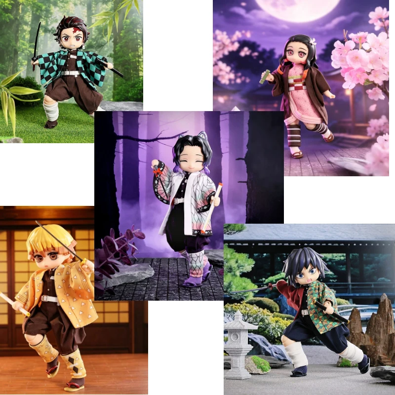 【 In Stock 】 Demon Slayer Blade Small 8 Minutes Mobile BJD Handheld Charcoal Jiro You Bean My Wife Shanyi Brave Dress Up GIFT