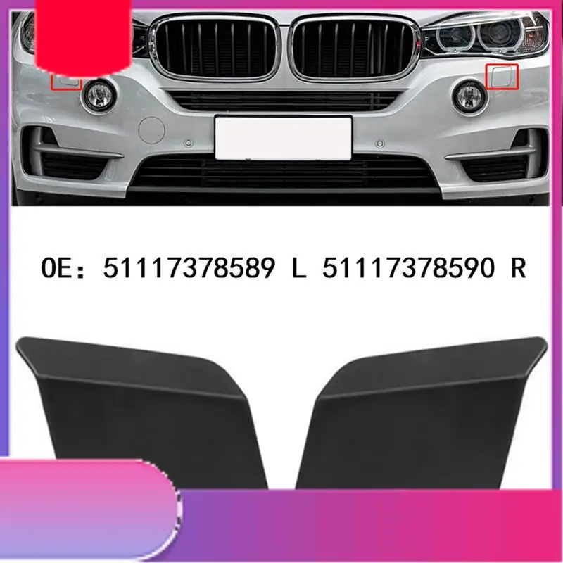 

Front Bumper Headlight Washer Nozzle Cover Cap 51117378589 51117378590 For BMW X5 F15 F85 X5 25D 25DX 2014 2015 2016-Y79A