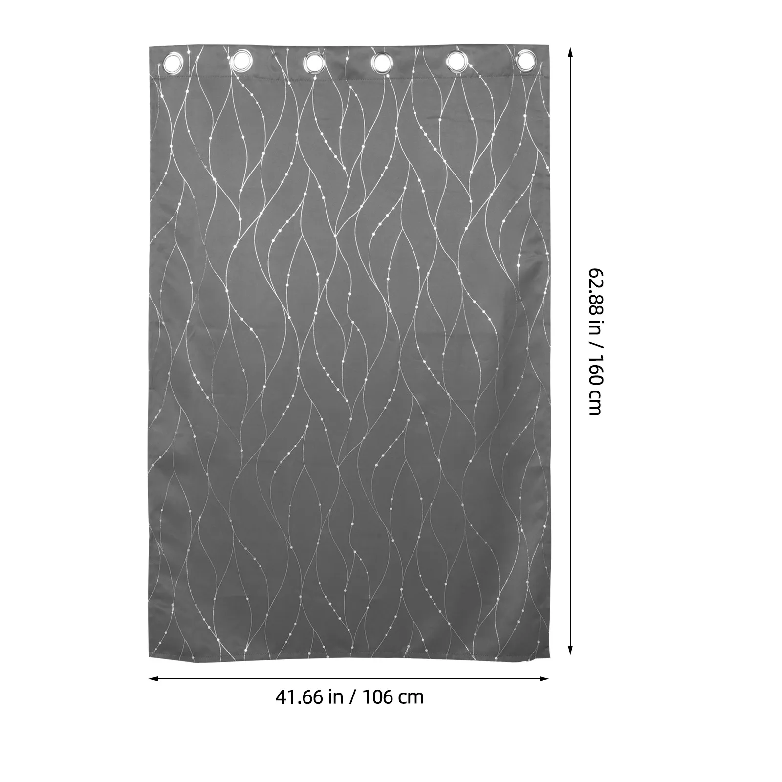 Blackout Curtain Short Length Grommet Thermal Insulated Window Drapes for Bedroom Living Room Home Office Grey Light Blocking