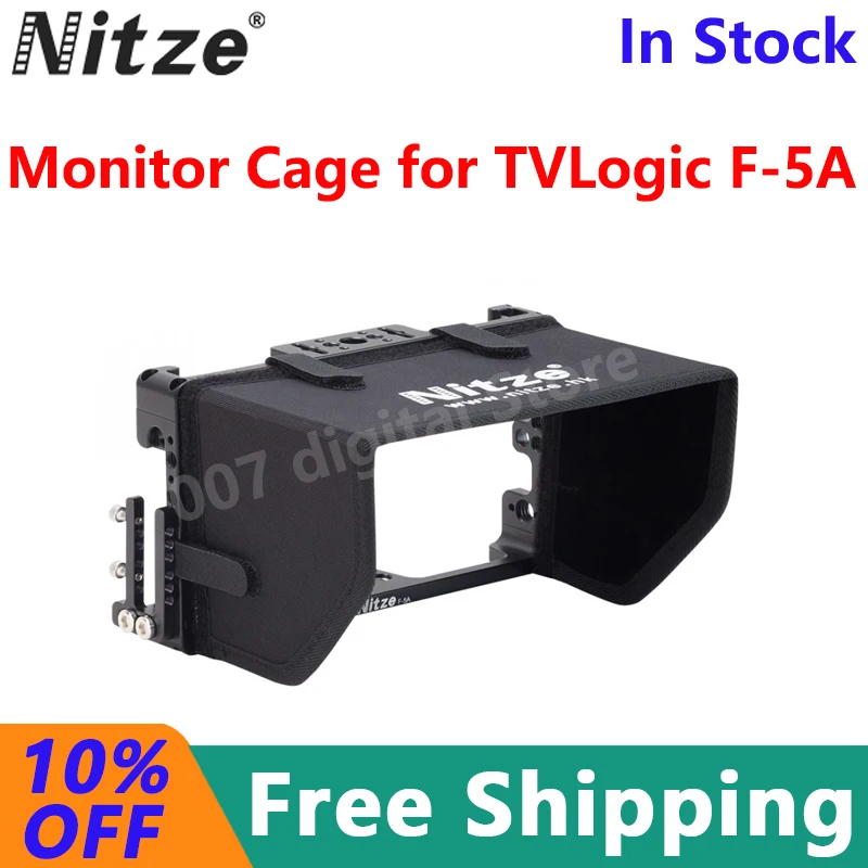 Nitze Monitor Cage for TVLogic F-5A 5.5With HDMI Cable Clamp And LS5-C Sunhood Free Shipping New Product Hot South Korea