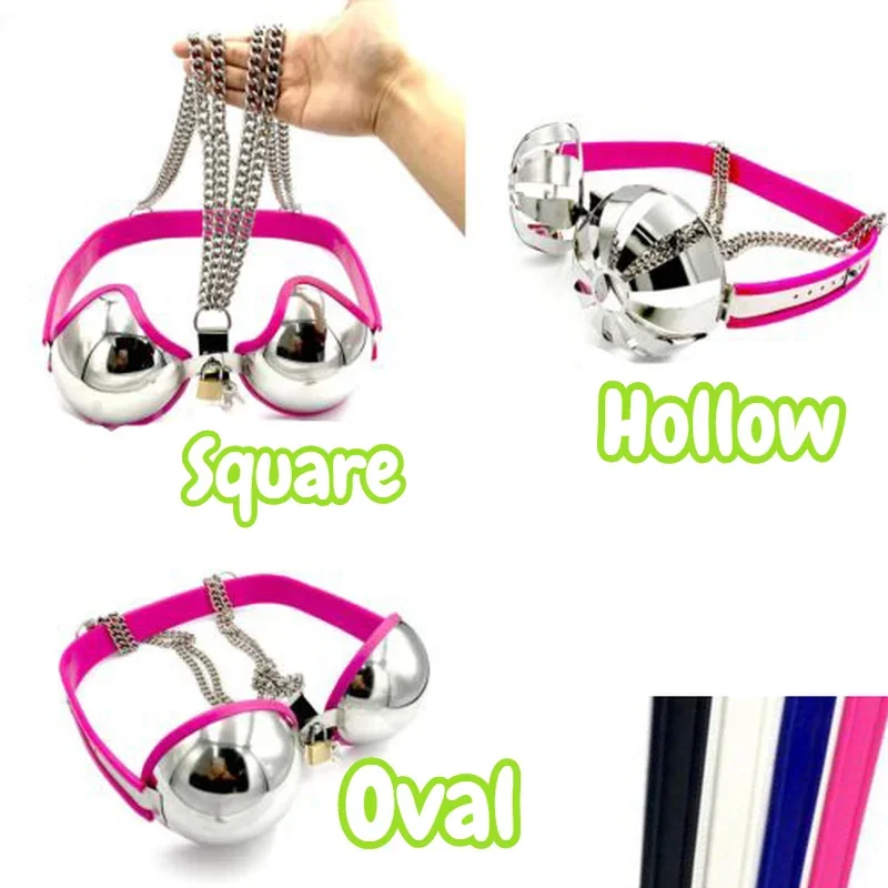 Stainless Steel Chastity Bra Device Breast Protection Limit Chastity Belt Lockable Underwear BDSM Bondage Sex Toys for Women Men