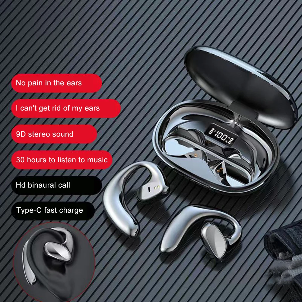 Earbud translasi BT nirkabel, headphone penerjemah dua arah waktu nyata 144 bahasa untuk perjalanan dan bisnis