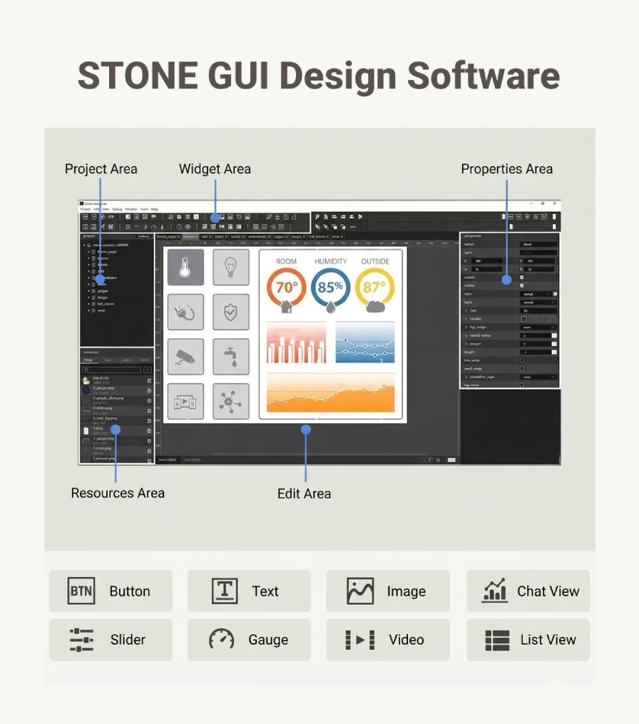 STONE I 3,5-10,4 Zoll HMI-Displaypanel TFT LCD ohne Touchscreen für RS485 Cortex A8 1GHz für Arduino 256M Flash-Speicher – Detail 4