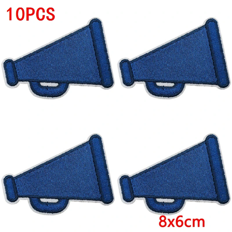 10 Stück Cheerleading-Pailletten-Stern-Aufnäher zum Aufbügeln für Kleidung, Cheer-Schleifen-Herz-Applikationen für Jacken, DIY – Detail 8
