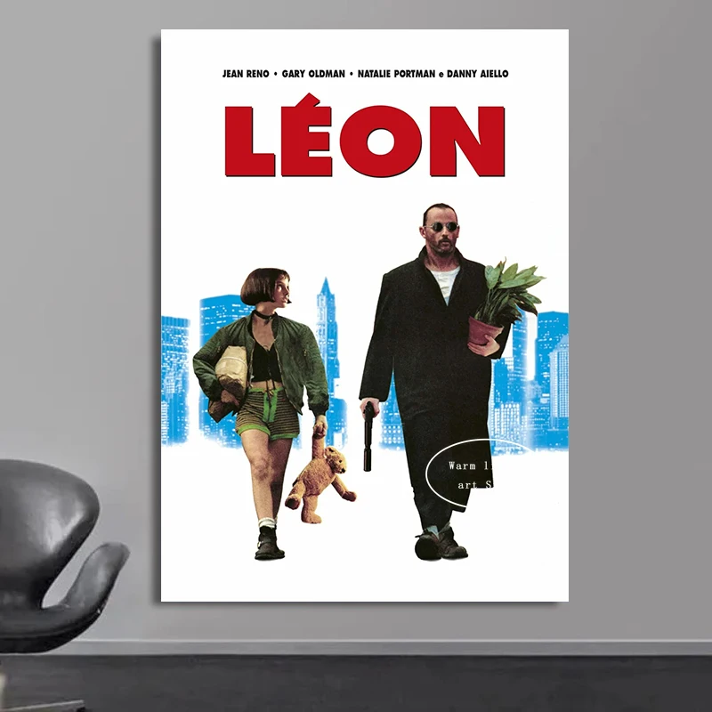 Leon Movie Poster Print Famous Leon The Professional Canvas Painting Vintage Wall Art Picture for Living Room Home Decoration