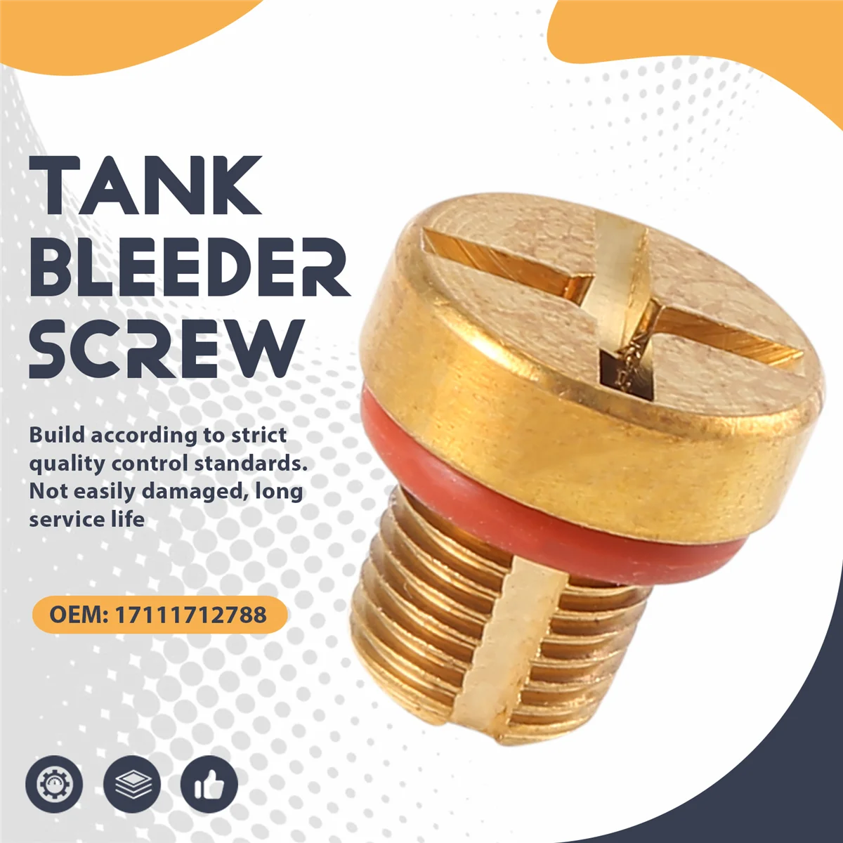 АТ77 17111712788   Винт для прокачки расширительного бачка перелива охлаждающей жидкости радиатора золотого цвета для BMW E36 E39 E46 и т. д.