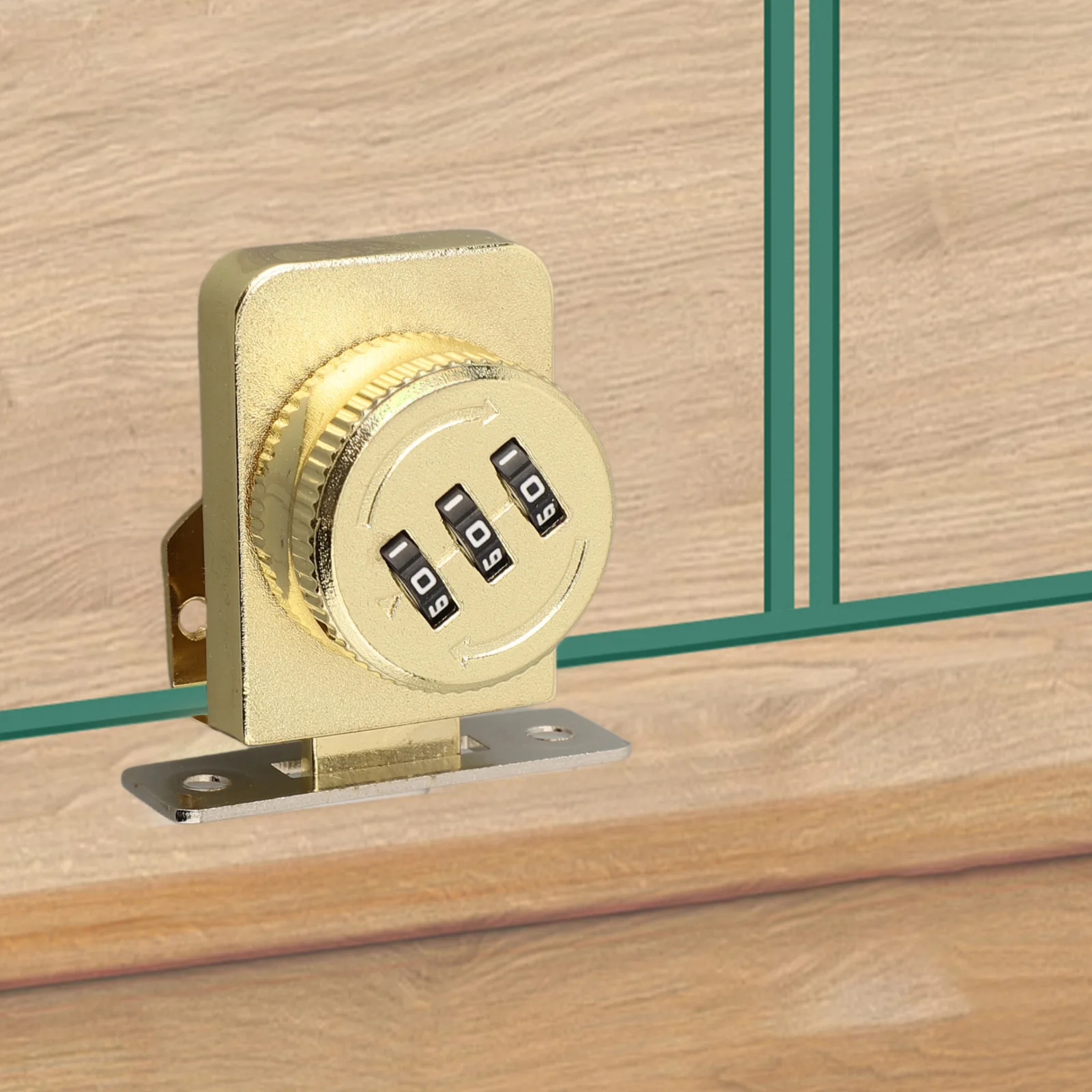 Glass Cabinet Password Lock Single And for Double Door Display Window Punch-free Counter Opening for Lock Storage File Cabinet