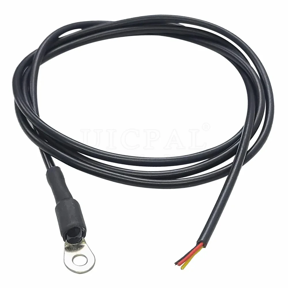 DS18B20 Temperature Sensor Module Probe 304 Stainless Steel OD 3.0MM Waterproof Dustproof Sensors Cable Black 100CM Length