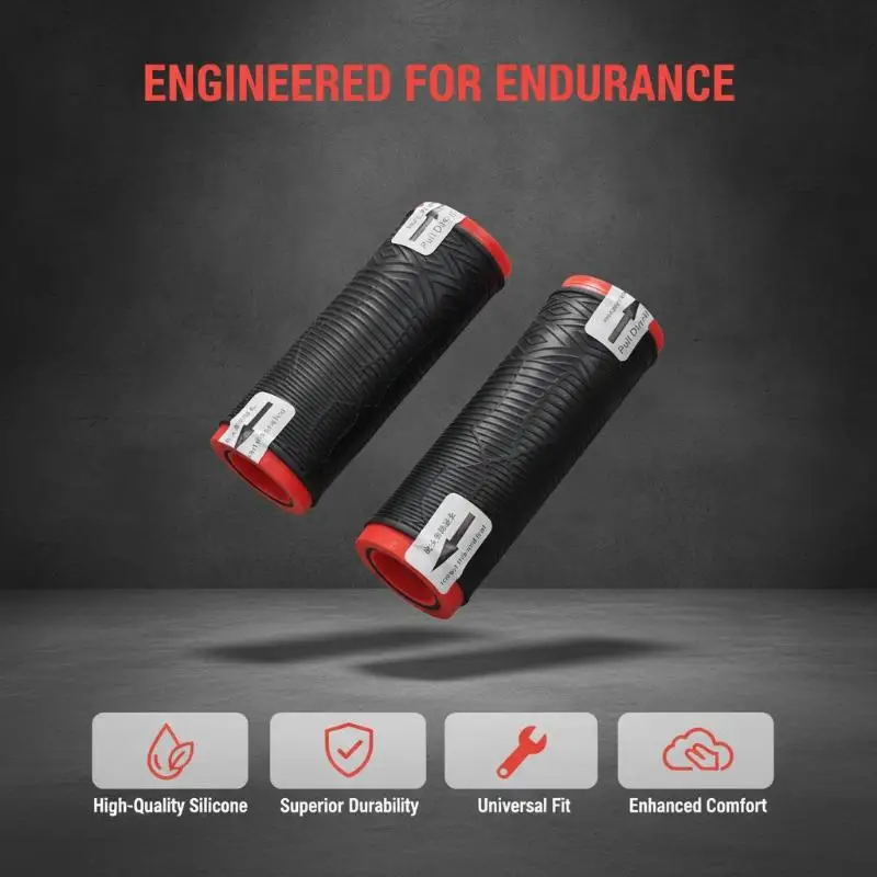 2 Pieces Motorcycle Silicone Handlebar Grips Anti-slip Pull-out Design Easy Installation for Daily Motorbike Commute Riding