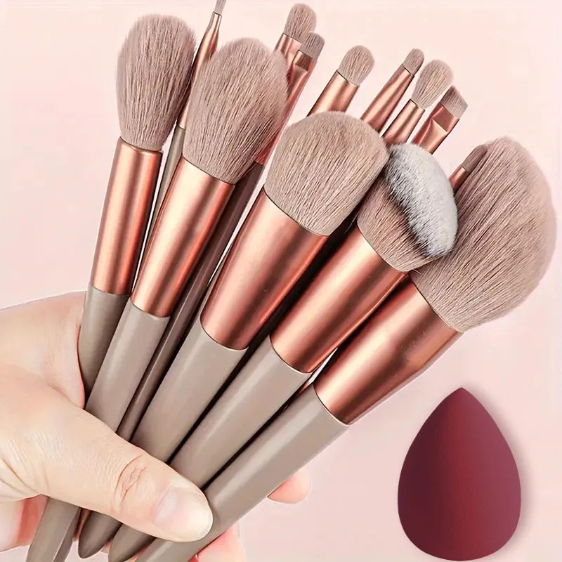 

Professional 13Pcs Makeup Brushes Set EyeShadow Highlighter Concealer Brush Blush Loose Powder Brush Blending Beauty Tools