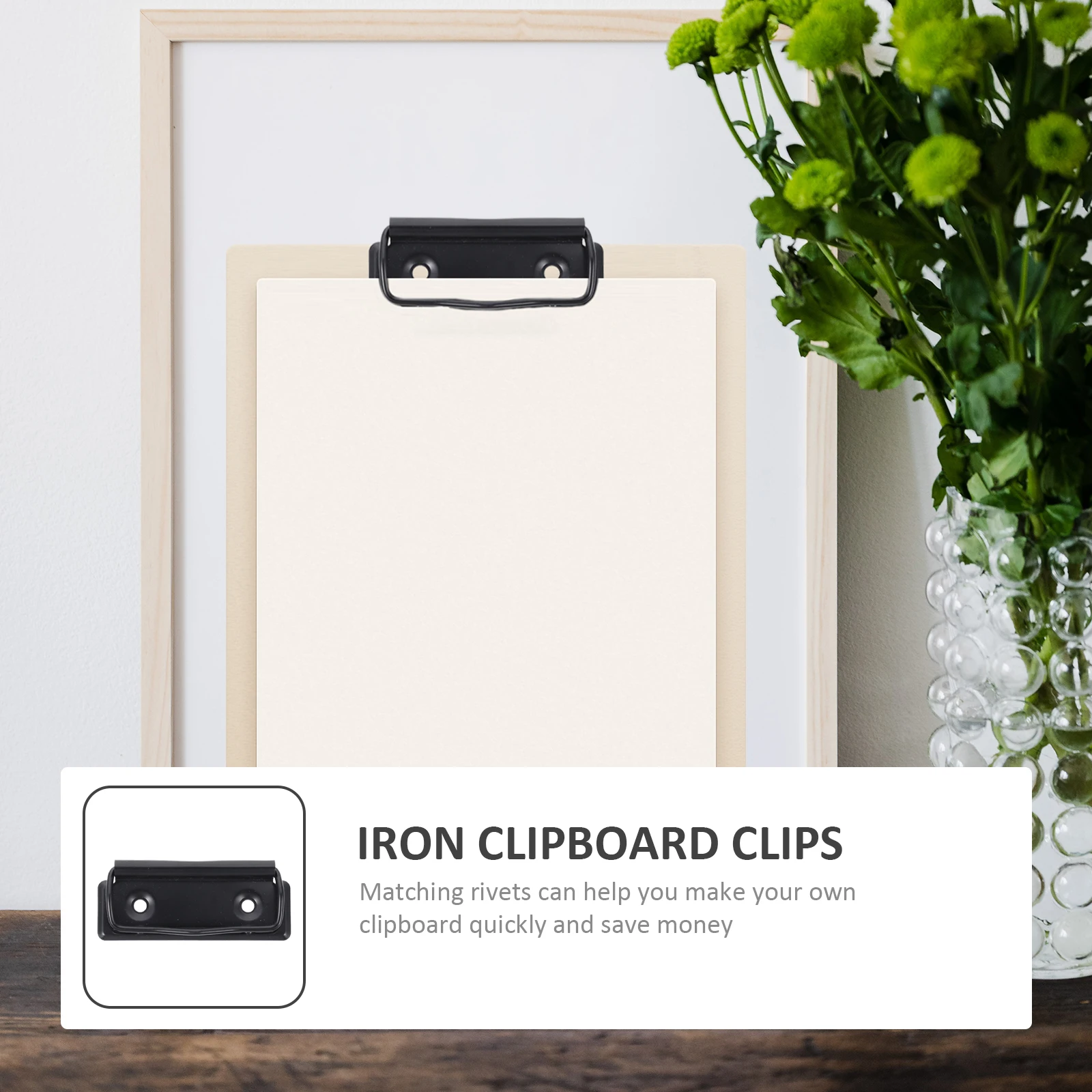 

15 Pcs Stationery Plate Holder Clipboard Clips Hardware Stationary Paper for Document Multifunction