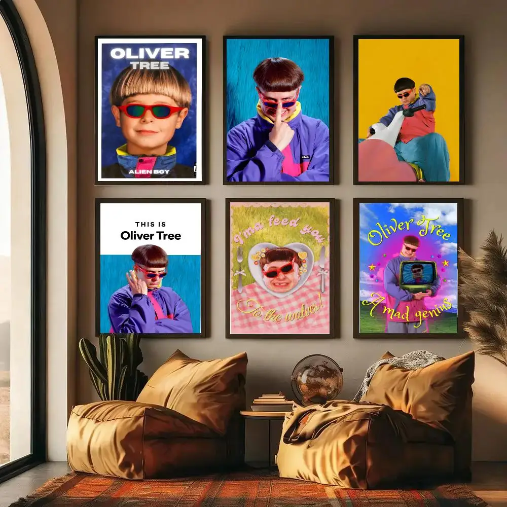 Singer Oliver Tree Poster High-definition Waterproof Poster Stickers, Suitable For Bedroom, Living Room, Home Decoration