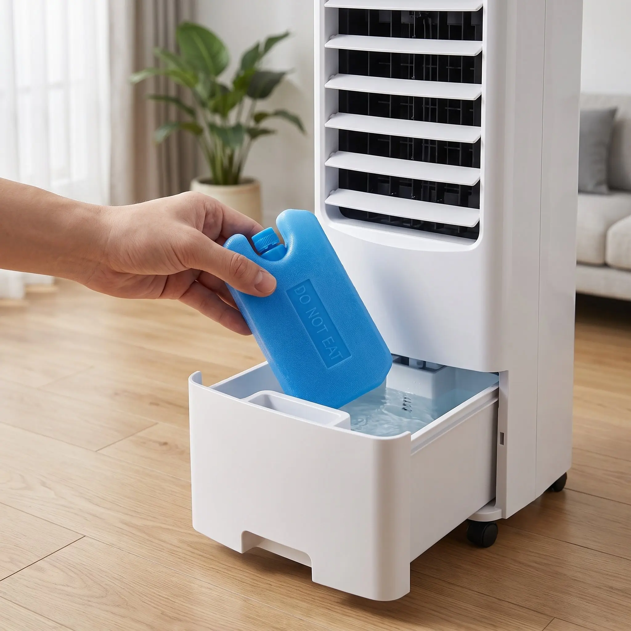 6 Pcs Air Conditioner Fan Cooler Freezer Blocks Cold Ice Crystal Box Reusable Water-Filled Freezer Ice Packs Keep Drinks Fresh