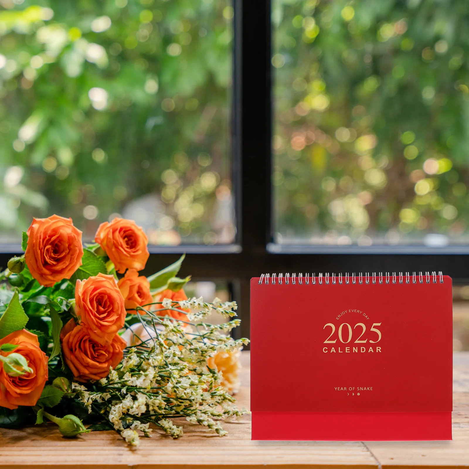 

Desk Calendar Classroom Standing Monthly for School Small Red Calander