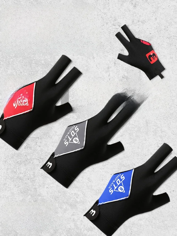 Professional Snooker Billiards Gloves Three-Finger Breathable Anti-Slip Table Tennis Gloves for Left And Right Hands