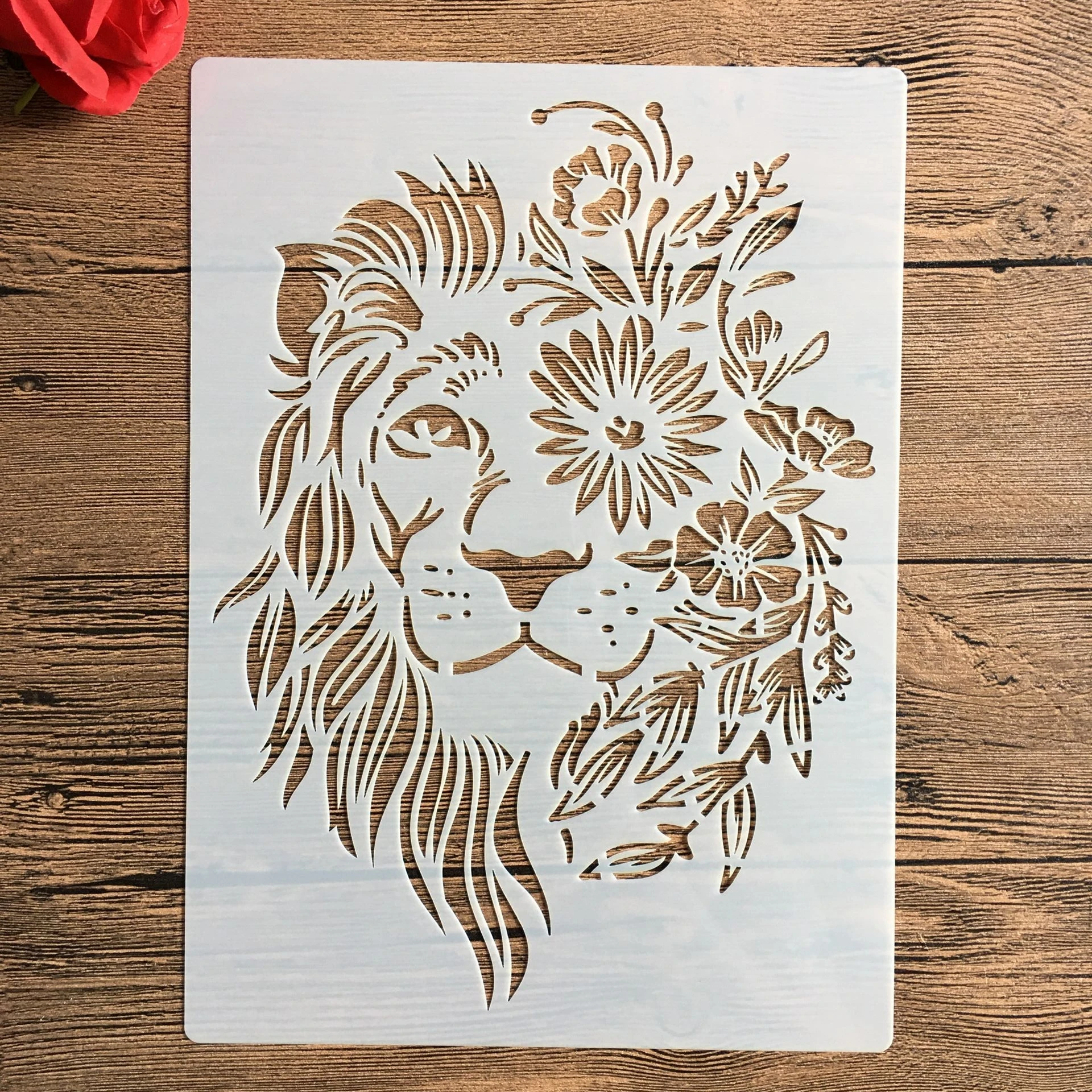 A4 29 * 21cm  lion DIY Stencils Wall Painting Scrapbook Coloring Embossing Album Decorative Paper Card Template,wall