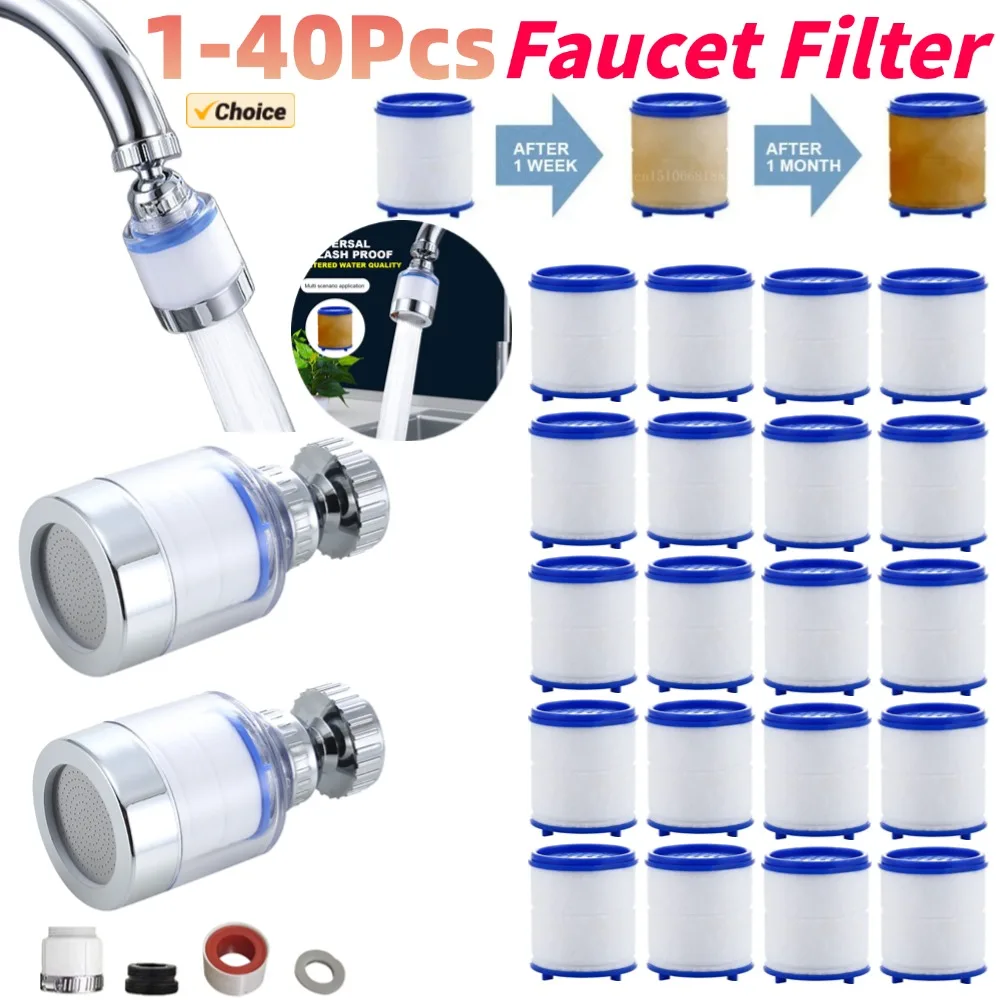 

Faucet Water Clean Filter Purifier 360 Degree Rotating Splash Filters Faucet Adapter Water Saving for Household Kitchen Bathroom