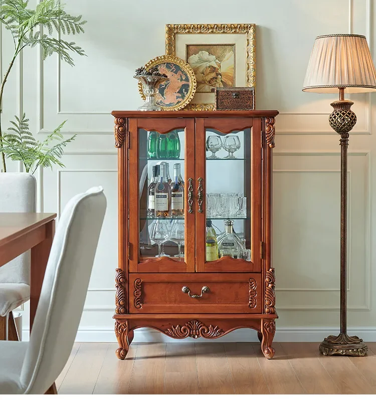 

Living room high-value wall small glass tea and wine cabinet display cabinet