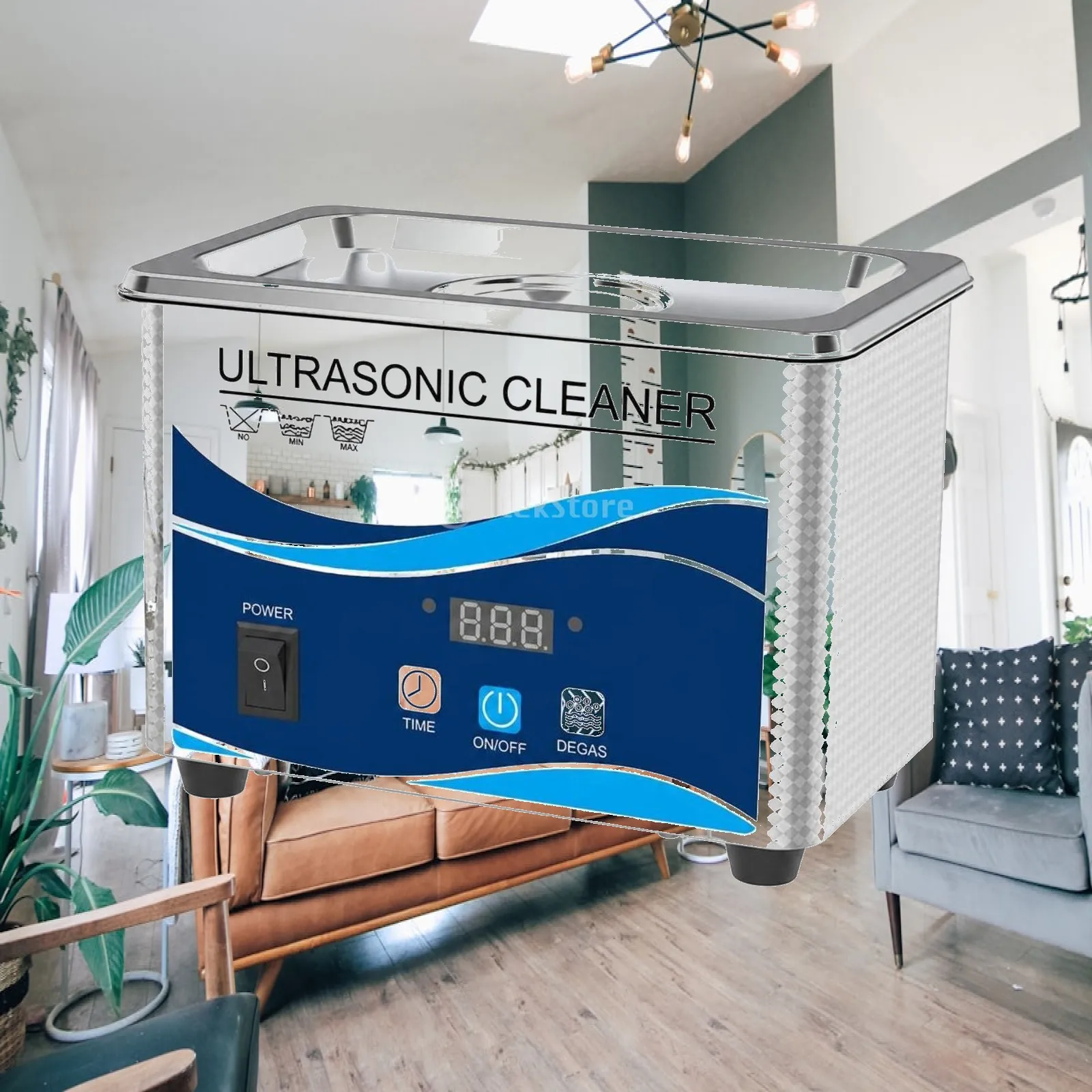 Sonic Cleaner with Digital Timer Professional Sonic Jewelry Cleaner Eyeglass Cleaning Machine High-Performance